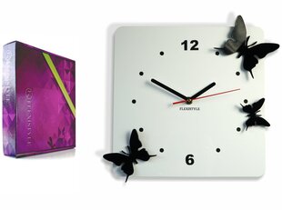 Sieninis laikrodis 3D drugeliai kaina ir informacija | Laikrodžiai | pigu.lt
