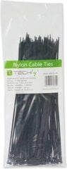 Techly Nylon Clamps 200 x 2.5mm 100 pcs, Black (306370) kaina ir informacija | Komponentų priedai | pigu.lt