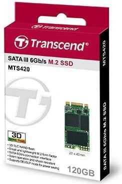 Transcend MTS420 120 GB, SATA3 (TS120GMTS420) kaina ir informacija | Vidiniai kietieji diskai (HDD, SSD, Hybrid) | pigu.lt