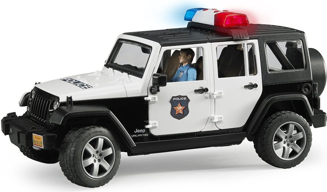 Policijos mašina Jeep Wrangle Bruder, BR-02526 kaina ir informacija | Žaislai berniukams | pigu.lt