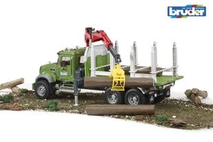 Bruder MACK Granite with crane and trailer цена и информация | Игрушки для мальчиков | pigu.lt