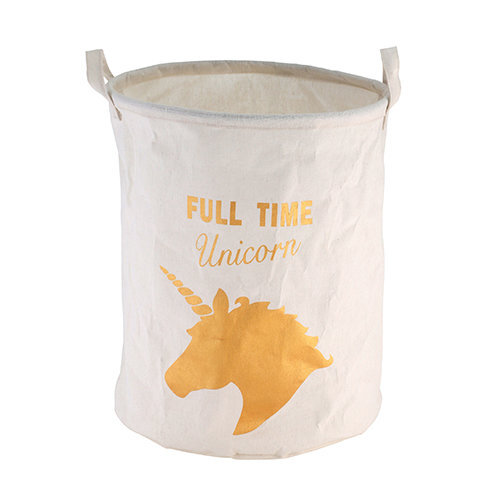 Medžiaginis skalbinių krepšys Unicorn kaina ir informacija | Vonios kambario aksesuarai | pigu.lt