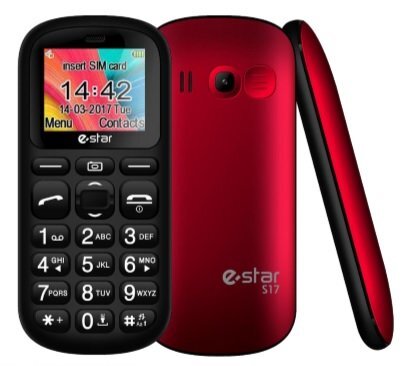 eStar S17 (LT,LV,EE,RU), Raudona kaina ir informacija | Mobilieji telefonai | pigu.lt