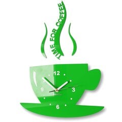 Часы настенные "Чашка кофе" цена и информация | Часы | pigu.lt