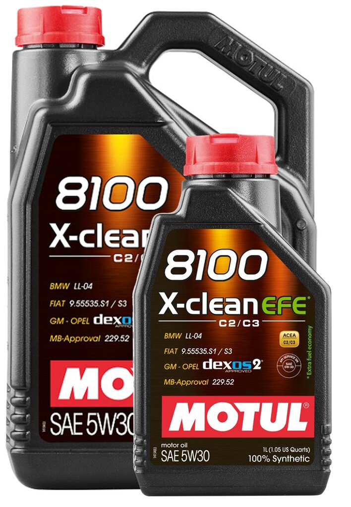 Alyva Motul 8100 X-Clean Efe C2/C3 Synthetic, 5W30, 5L kaina ir informacija | Variklinės alyvos | pigu.lt