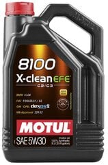 Alyva Motul 8100 X-Clean Efe C2/C3 Synthetic, 5W30, 5L цена и информация | Motul Автотовары | pigu.lt