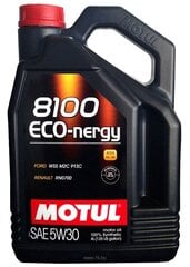 Масло синтетическое Motul 104257, 8100 Eco-energy 5W30, 4 л цена и информация | Моторные масла | pigu.lt
