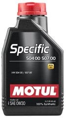 Motul Specific 504 00-507 00 0W30 variklinė alyva, 107049, 1 l цена и информация | Моторные масла | pigu.lt