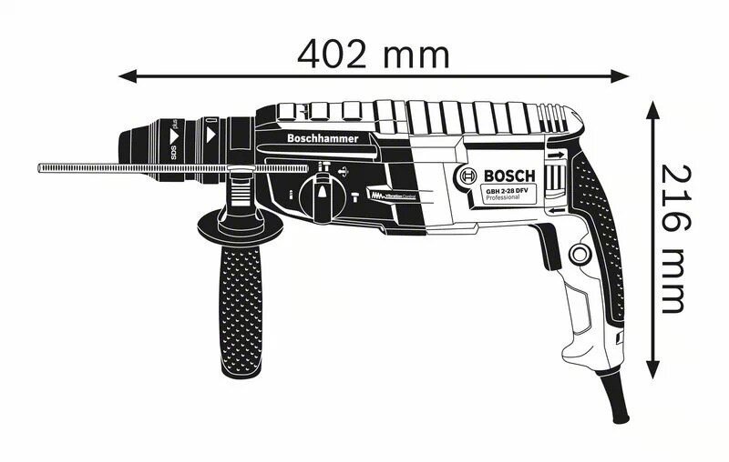 Perforatorius Bosch GBH 2-28F цена и информация | Perforatoriai | pigu.lt