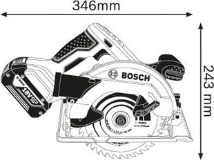 Akumuliatorinis diskinis pjūklas Bosch Professional kaina ir informacija | Pjūklai, pjovimo staklės | pigu.lt