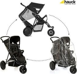 Vaikiškas dvivietis vežimėlis Hauck Freerider SH12 Duo, juodas kaina ir informacija | Vežimėliai | pigu.lt