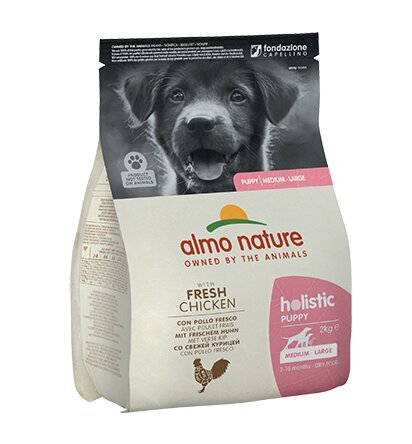 Almo Nature Holistic Puppy M/L šuniukui su vištiena 2kg kaina ir informacija | Sausas maistas šunims | pigu.lt