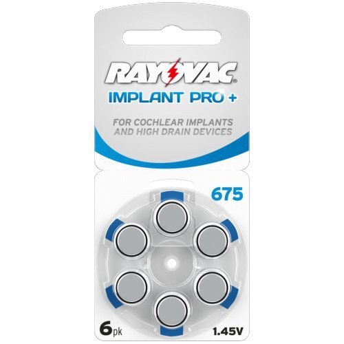 Rayovac Implant PRO+ elementai kochleariniams implantams PR44 675, 6 vnt. kaina ir informacija | Elementai | pigu.lt