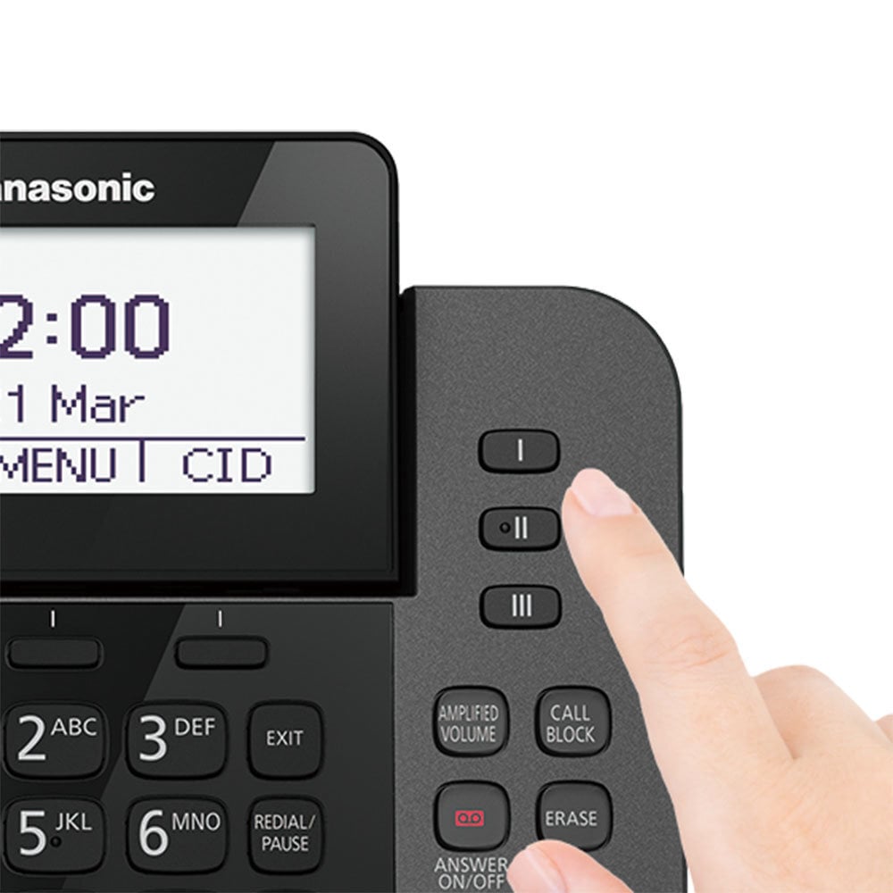 Panasonic KX-TGF310EXM, juodas kaina ir informacija | Stacionarūs telefonai | pigu.lt