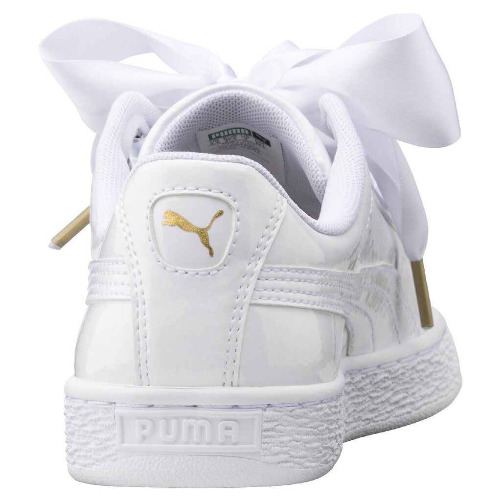 Sportiniai batai moterims Puma Basket Heart Patent, balti​ цена и информация | Sportiniai bateliai, kedai moterims | pigu.lt