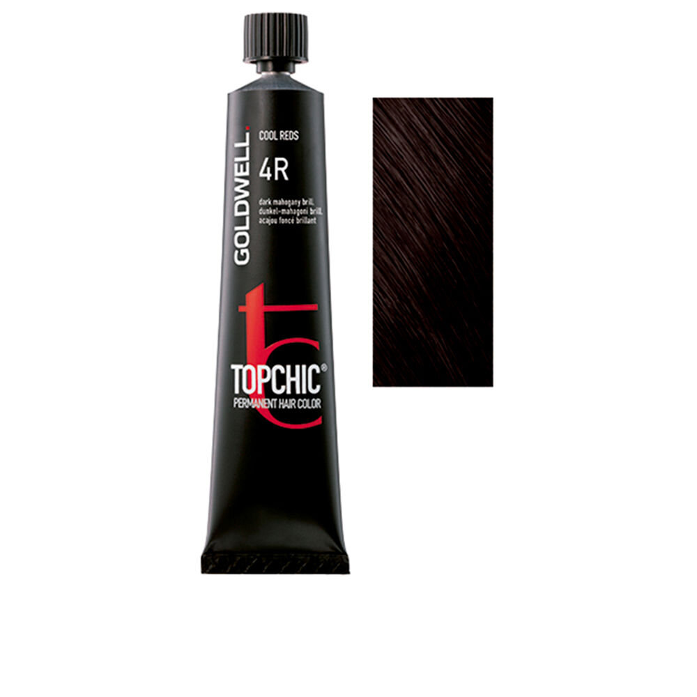 Plaukų dažai Goldwell Topchic 4R Dark Mahogany Brilliant, 60 ml kaina ir informacija | Plaukų dažai | pigu.lt