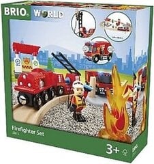 Игровой набор Железная дорога - Пожарная станция Brio Railway, 33815000 цена и информация | Игрушки для мальчиков | pigu.lt