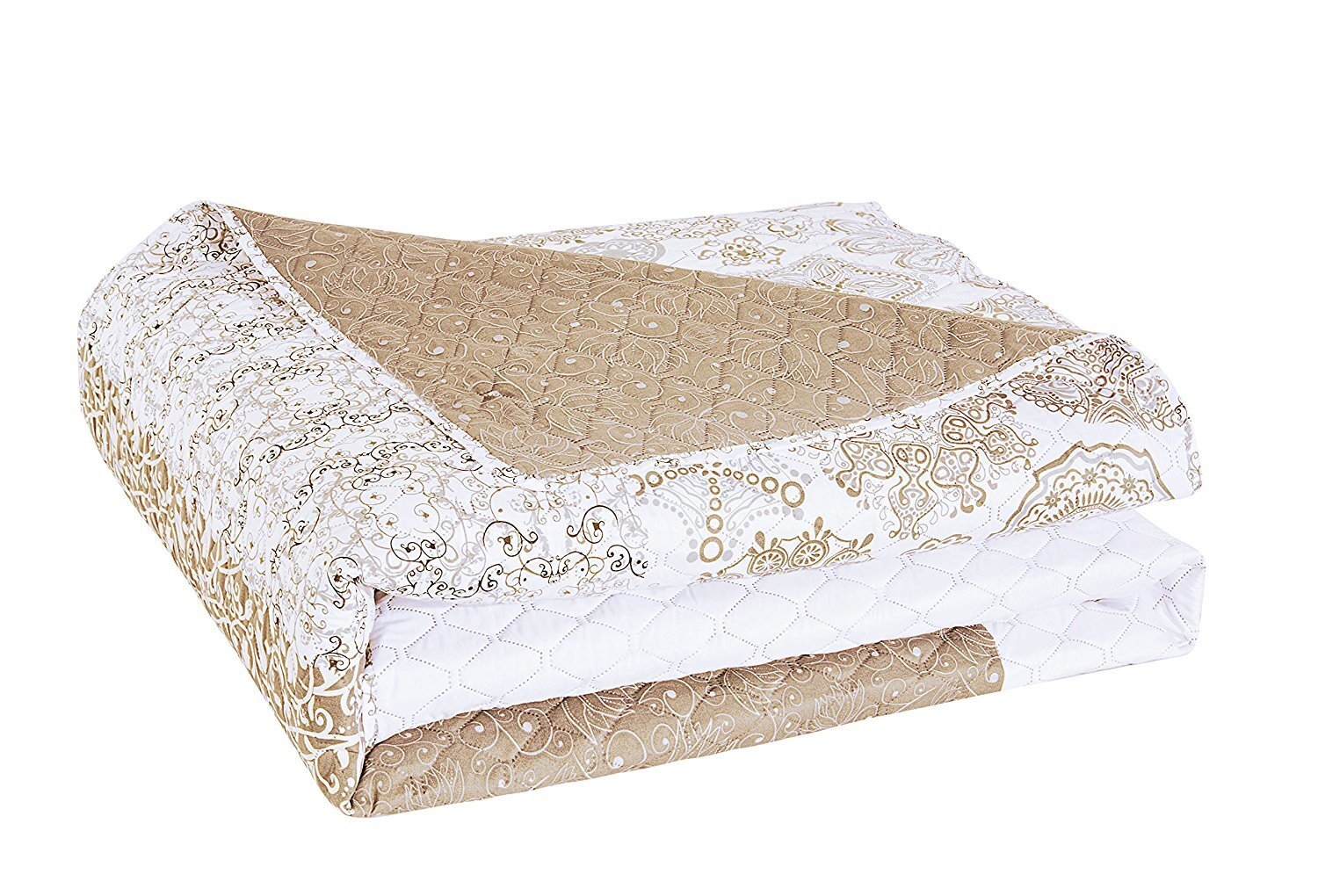 Dvipusė lovatiesė Alhambra White Beige, 200x220 cm цена и информация | Lovatiesės ir pledai | pigu.lt