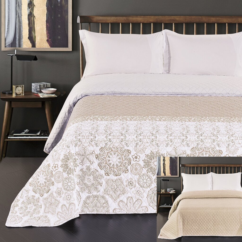 Dvipusė lovatiesė Alhambra White Beige, 170x210 cm kaina ir informacija | Lovatiesės ir pledai | pigu.lt