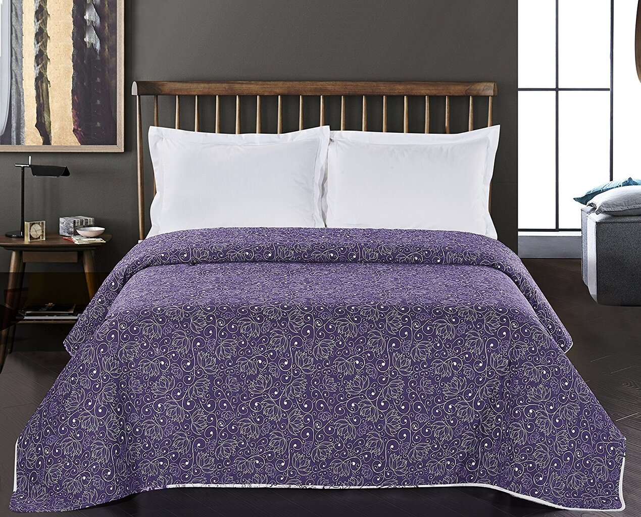 Dvipusė lovatiesė Alhambra Purple Violet, 240x260 cm цена и информация | Lovatiesės ir pledai | pigu.lt