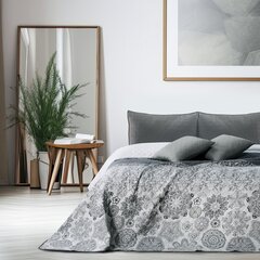 Dvipusė lovatiesė Alhambra White Grey, 240x260 cm kaina ir informacija | Lovatiesės ir pledai | pigu.lt