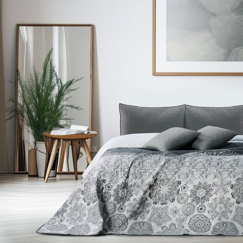 Dvipusė lovatiesė Alhambra White Grey, 170x210 cm цена и информация | Lovatiesės ir pledai | pigu.lt