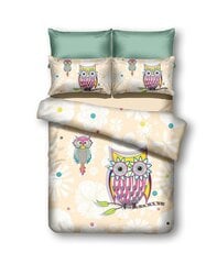 Простыня из микрофибры DecoKing Owls 155x220 см цена и информация | Комплекты постельного белья | pigu.lt