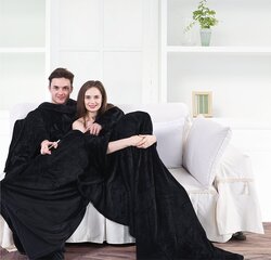 Одеяло из микрофибры ленивый черный 170x200 см цена и информация | Покрывала, пледы | pigu.lt