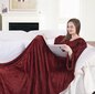 Pledas su rankovėmis Lazy Dark Red, 170x200 cm kaina ir informacija | Lovatiesės ir pledai | pigu.lt