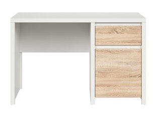 Письменный стол Kaspian 1D1S/120, белый / дубовый цвет цена и информация | Компьютерные, письменные столы | pigu.lt