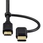 Hama 2in1 su USB-C adapteriu, auksu dengti kontaktai, ekranuotas, 1 m, juodas цена и информация | Kabeliai ir laidai | pigu.lt