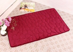 Коврик для ванной комнаты Memory foam "Benedomo" Burgundy, 60x100 см цена и информация | Аксессуары для ванной комнаты | pigu.lt