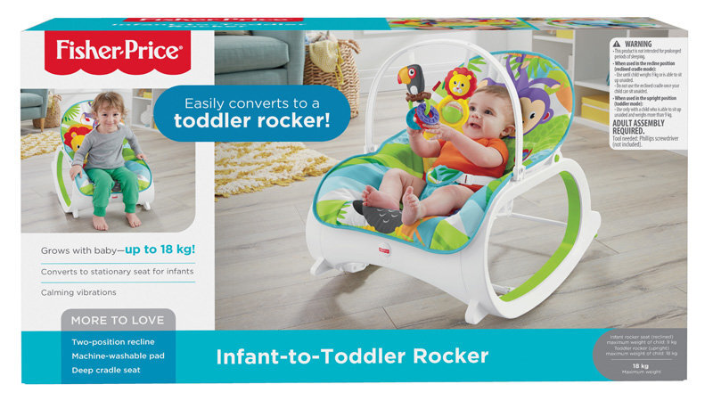 Gultukas-kėdutė Fisher Price Infant to Toddler Rocker, blue kaina ir informacija | Gultukai ir sūpynės | pigu.lt