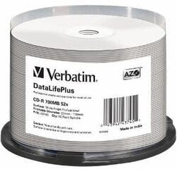 Verbatim CD-R 52x 700MB kaina ir informacija | Vinilinės plokštelės, CD, DVD | pigu.lt