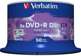 Verbatim DVD+R DL цена и информация | Виниловые пластинки, CD, DVD | pigu.lt