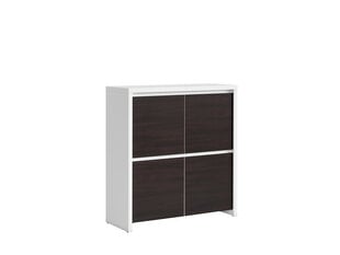 Шкафчик Kaspian, белый/коричневый цена и информация | Шкафчики в гостиную | pigu.lt