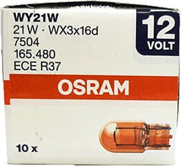 Автомобильная лампа OS7504 Osram OS7504 WY21W 21W 12V (10 шт) цена и информация | Автомобильные лампочки | pigu.lt