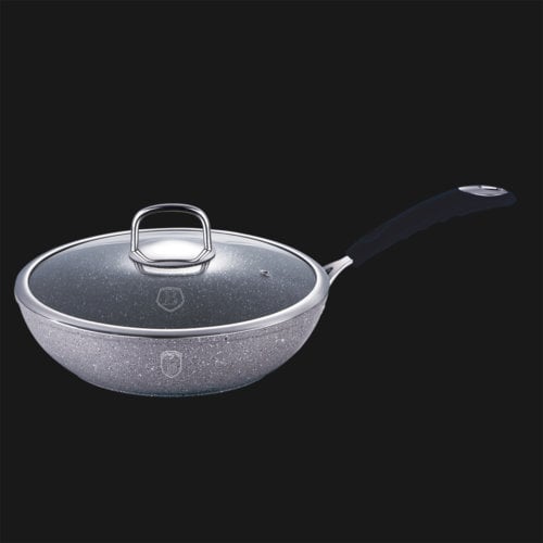 Berlinger Haus Gray Stone Touch Line WOK keptuvė, 28 cm kaina ir informacija | Keptuvės | pigu.lt