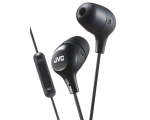 JVC HA-FX38M-B-E Marshmallow наушники с пультом и микрофоном черный цена и информация | Наушники | pigu.lt
