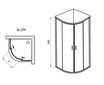 Pusapvalė dušo kabina Ravak BLCP4-90 Grape, 90x90 cm kaina ir informacija | Dušo kabinos | pigu.lt