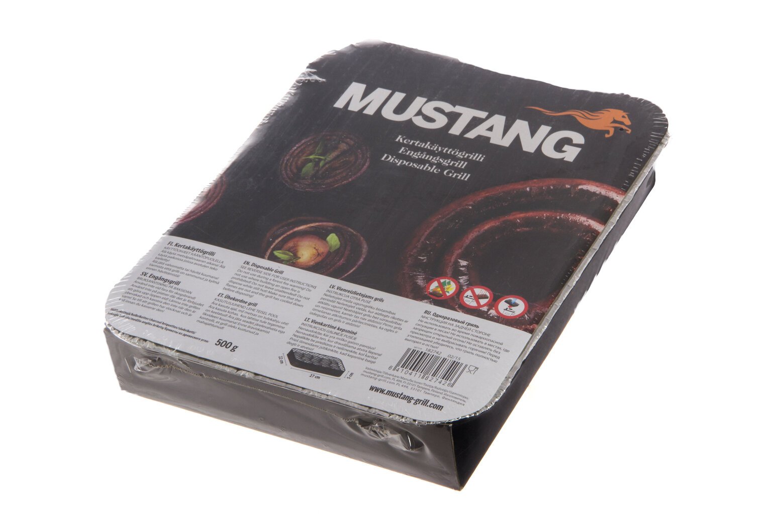 Vienkartinė kepsninė Mustang 500 g, 27x22x5 cm цена и информация | Kepsninės, griliai | pigu.lt