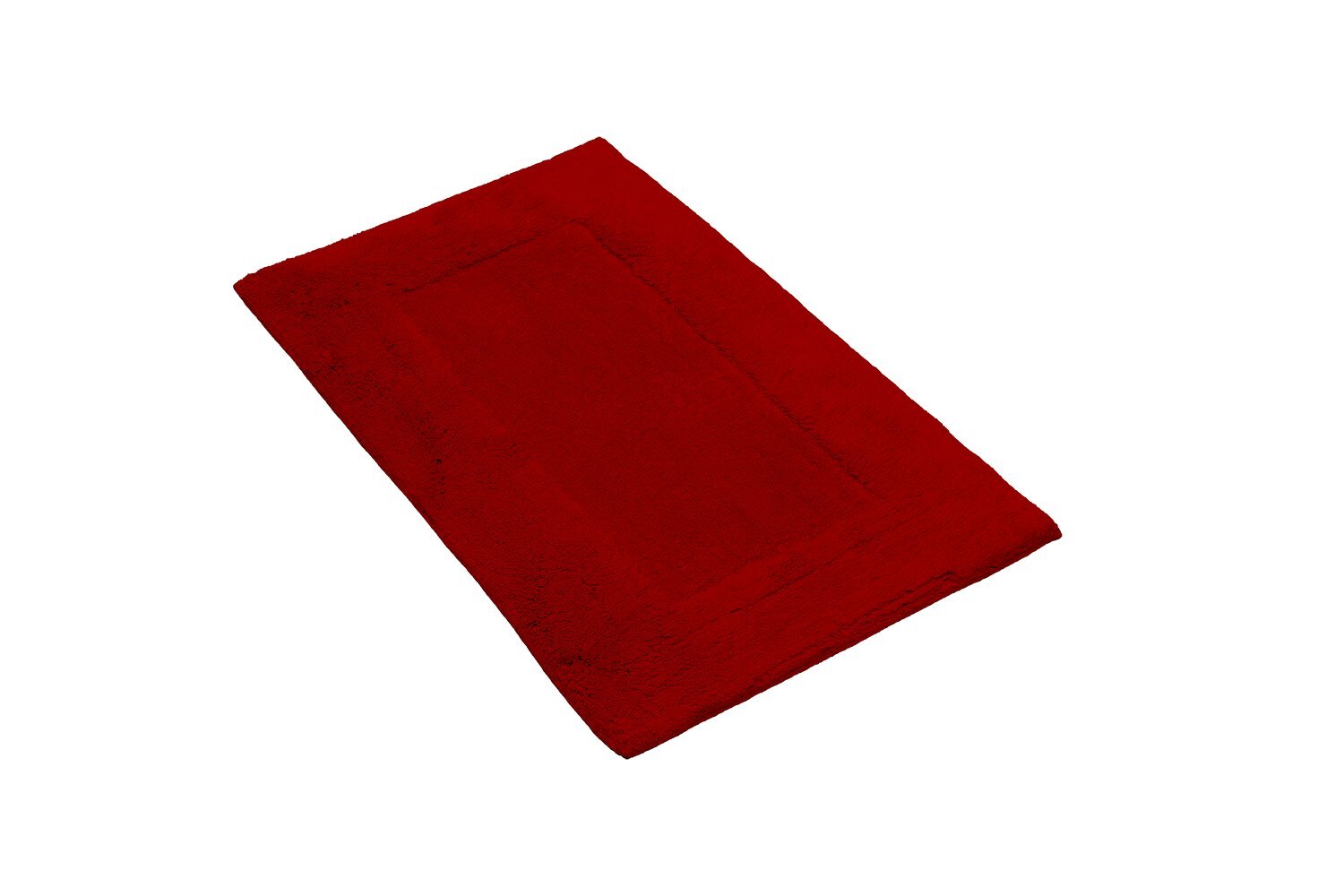 Minkštas medvilnės kilimėlis Softy Red, 50x80 cm kaina ir informacija | Vonios kambario aksesuarai | pigu.lt