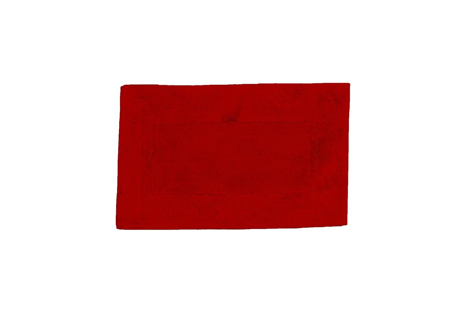 Minkštas medvilnės kilimėlis Softy Red, 50x80 cm kaina ir informacija | Vonios kambario aksesuarai | pigu.lt