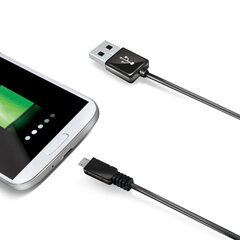 Micro USB cable 2m by Celly Black kaina ir informacija | Celly Buitinė technika ir elektronika | pigu.lt