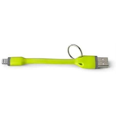 USB Lightning Keychain cable 12cm By Celly Green kaina ir informacija | Kabeliai ir laidai | pigu.lt