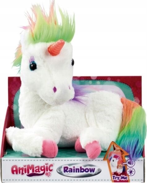 Spalvotas vienaragis Animagic Rainbow - My Glowing Unicorn цена и информация | Minkšti (pliušiniai) žaislai | pigu.lt