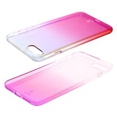 Baseus Glaze Case Impact Silicone Case for Apple iPhone 6 / 6S Plus Transparent - Pink kaina ir informacija | Telefono dėklai | pigu.lt