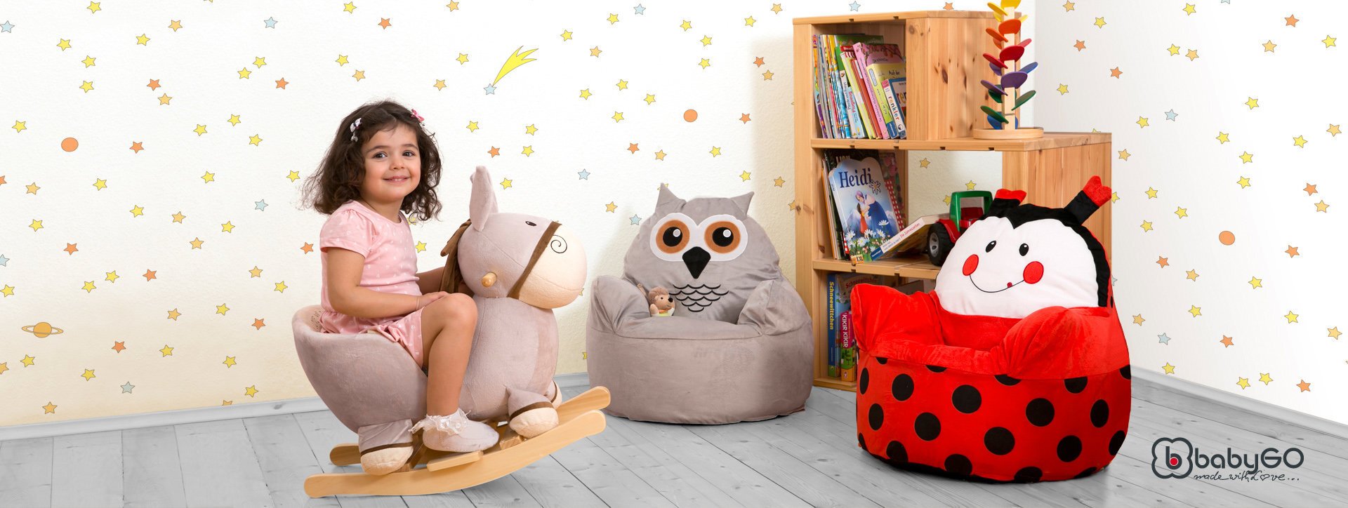 Vaikiškos supynės BabyGo Rocker Pėlėda kaina ir informacija | Žaislai kūdikiams | pigu.lt
