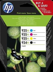 Kasečių rinkinys HP 934XL/935XL (X4E14AE), juoda, žydra, purpurinė, geltona kaina ir informacija | Kasetės rašaliniams spausdintuvams | pigu.lt