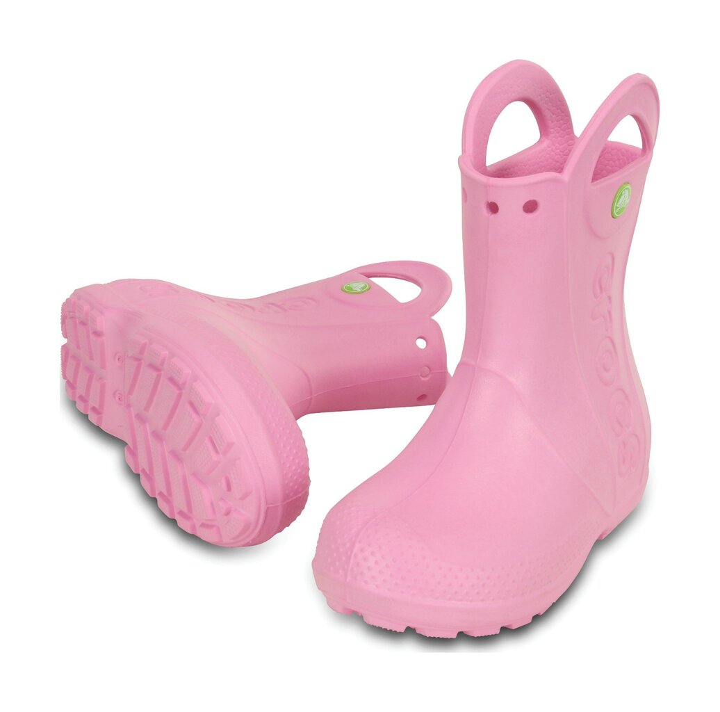 Crocs™ guminiai batai vaikams Kids' Handle It Rain Boot, Carnation kaina ir informacija | Guminiai batai vaikams | pigu.lt